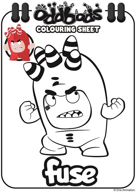 Oddbods Coloring Pages Zee – Thekidsworksheet