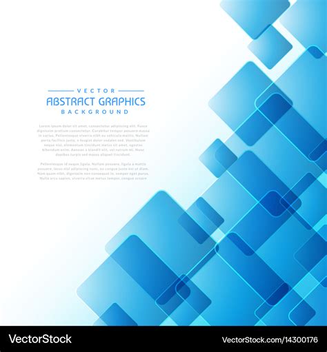 Abstract background with blue square shapes Vector Image