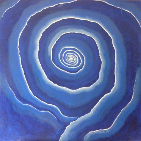 Spiral into Blue Painting | Spiral art, Hole drawing, Pop art patterns