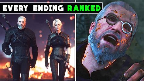 Witcher 3 - All 15 Endings Ranked WORST to BEST - YouTube