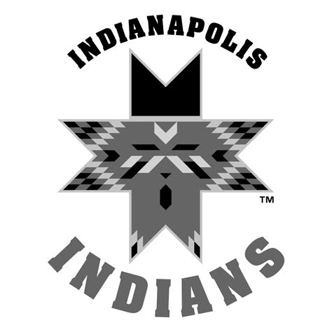 Indianapolis Indians Logo Black and White (1) – Brands Logos