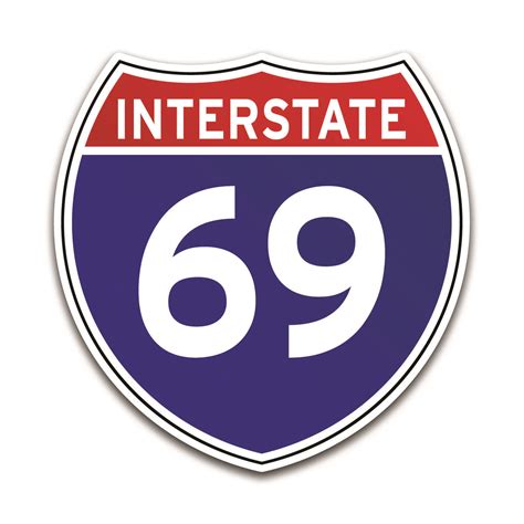 Interstate 69 Sign Decal Sticker Interstate Highway Road Travel Driving ...