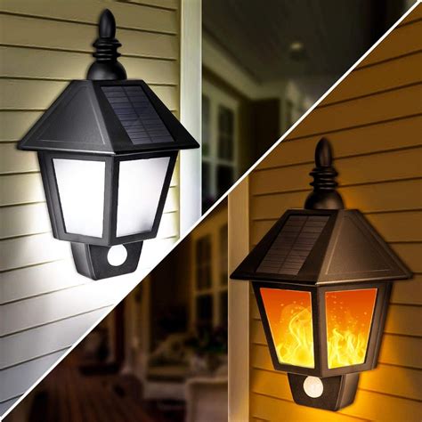 Solar Outdoor Wall Light Wireless Waterproof Fence Lights, Porch ...