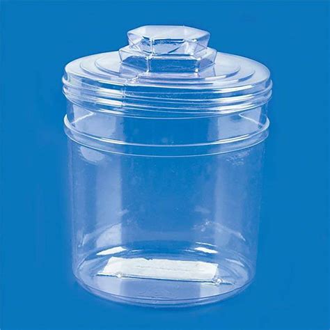 Kicko Small Container - 7 inches by 9 inches Clear Candy Jar Container (1 piece) - Round Small ...