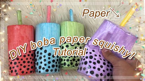 HOW TO MAKE A BOBA PAPER SQUISHY super easy! - tutorial - YouTube