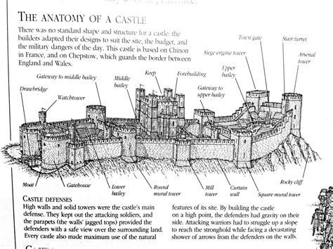 Castle diagram | Medieval castle, Castle, Medieval life