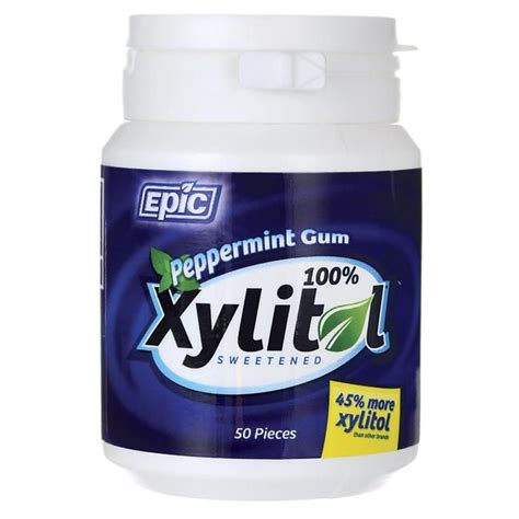 Epic Dental Xylitol Gum - Peppermint 50 Ct - Swanson® | Xylitol gum ...