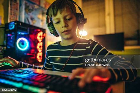 Boys Playing Computer Games Photos and Premium High Res Pictures ...