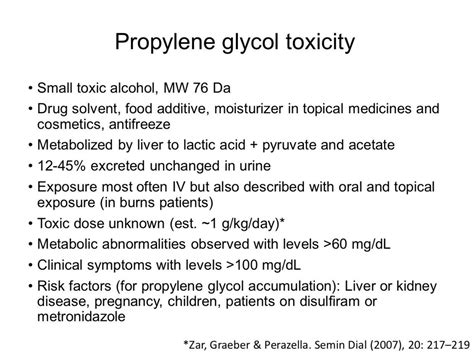 Propylene glycol poisoning