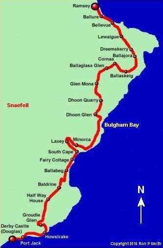 Manx Electric Railway - Route Map