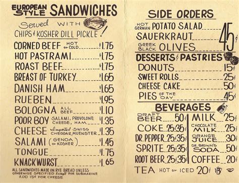 Jason's Deli 1976 Original Menu Celebration