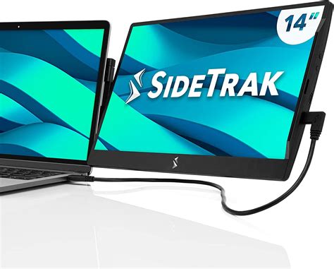 SideTrak Swivel 14” Attachable Portable Monitor for Laptop FHD TFT USB Laptop Dual Screen with ...