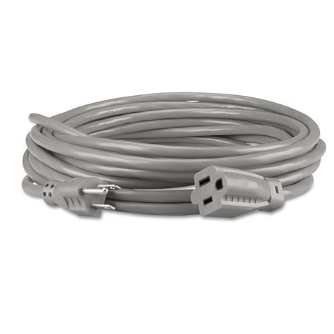 Indoor Heavy-Duty Extension Cord, 15ft, Gray - Technology Essentials ...