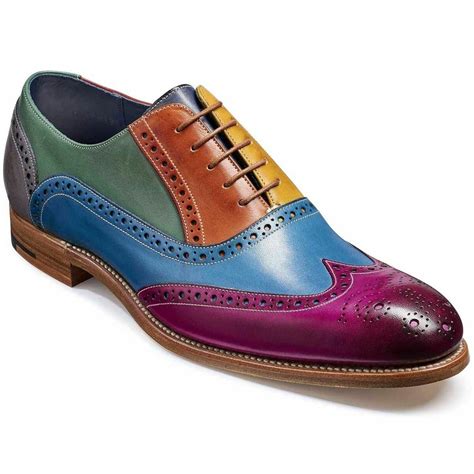 Men's Handmade Multi Color Leather shoes,Wingtip Multi Color dress ...