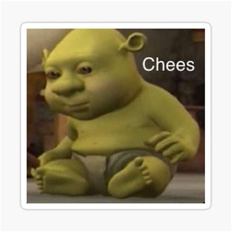 "Chees Shrek Baby" Sticker for Sale by sassyteabag | Redbubble