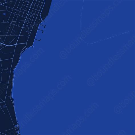 Sittwe - Dark Blue Vector Map | Boundless Maps