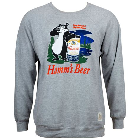 Hamm's - Hamm’s Beer Retro Bear Logo Men's Heather Grey Sweatshirt-Large - Walmart.com - Walmart.com