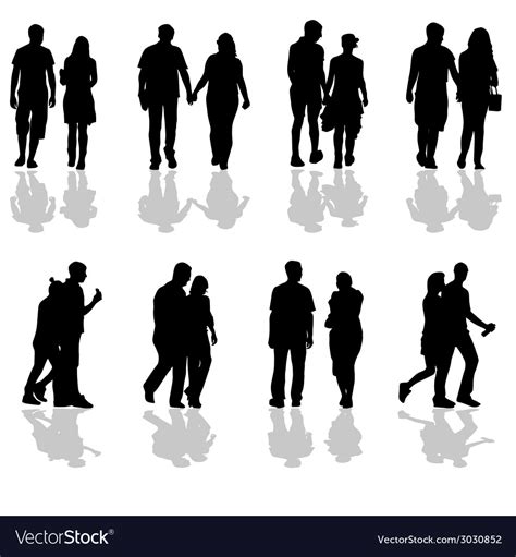 People Walking Silhouette Vector Art Icons And Graphi - vrogue.co