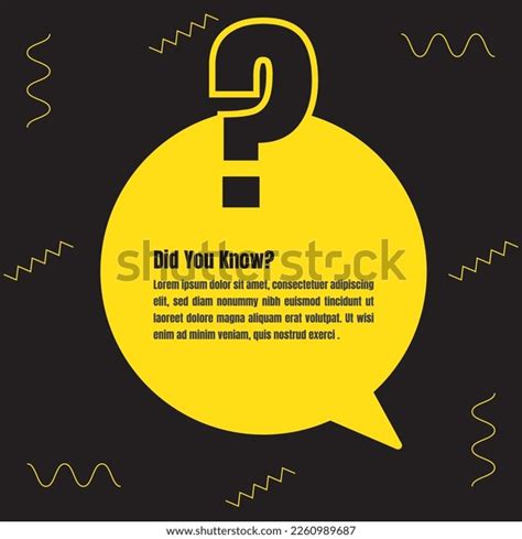 Did You Know Vector Sign Did Stock Vector (Royalty Free) 2260989687 ...