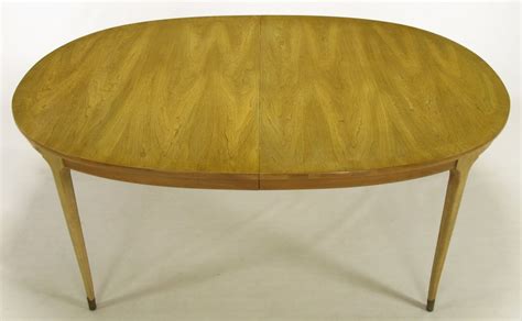 Bleached and Figured Walnut Oval Dining Table at 1stDibs