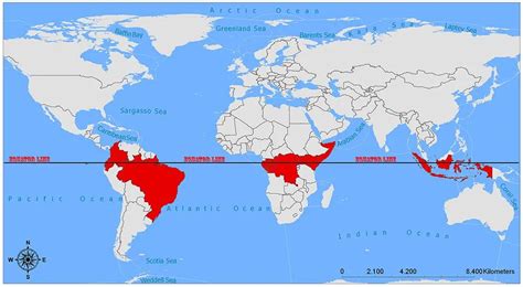 All countries that the Equator runs through : r/MapPorn