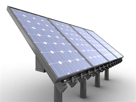 silicon solar panel 3d model