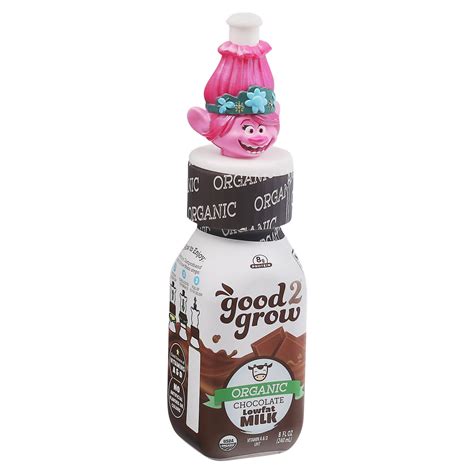 good2grow Organic Chocolate Milk. Milk Fat 3%. Calories 140. Serving ...