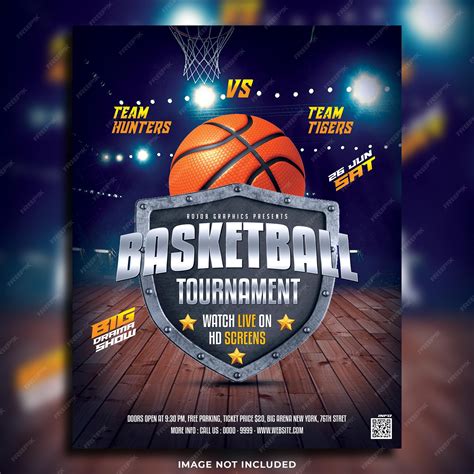 Premium PSD | Basketball Tournament Flyer template