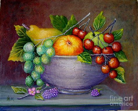 Bowl with Fruits Painting by Magdalena Morataya - Fine Art America