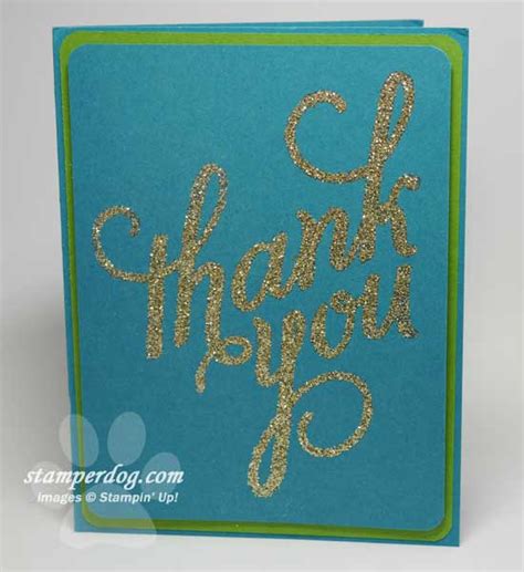 Thank You Card with Glitter