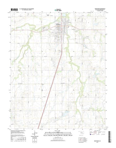 MyTopo Kingfisher, Oklahoma USGS Quad Topo Map