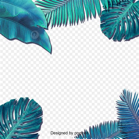 Tropic Leaf PNG Image, Blue Tropical Leaf Vector, Psd, Tropical, Summer PNG Image For Free Download