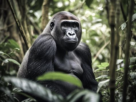 Premium AI Image | A gorilla in the jungle