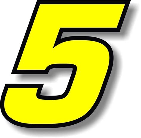 ETIE stickers Yellow 3 inch Race Numbers with black border vinyl sticker graphic number Car ...