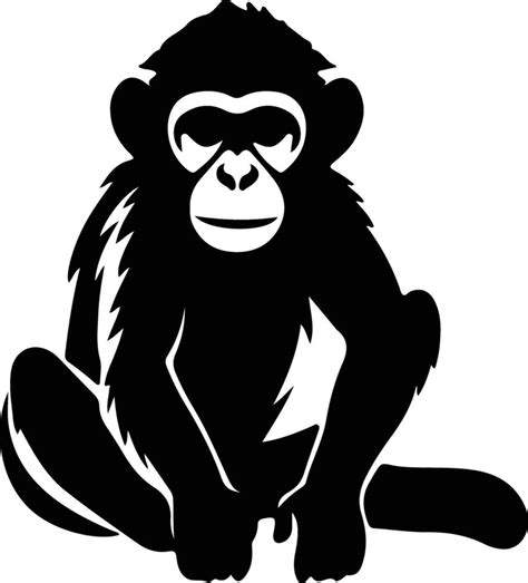 monkey black silhouette 38101855 Vector Art at Vecteezy