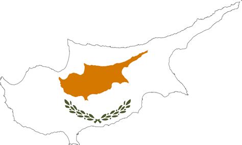 Clipart - Cyprus Map Flag