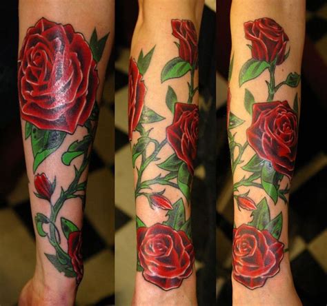 Red Rose Vine Tattoo | wow, just wow! | Tattoo Ideas | Pinterest | Rose vine tattoos, Vine ...