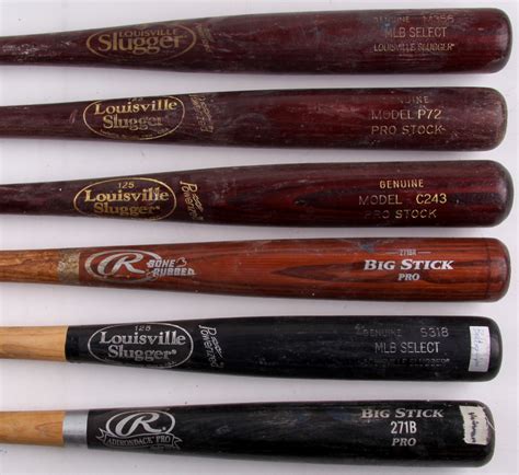 Lot of (6) Assorted Game-Used Baseball Bats | Pristine Auction