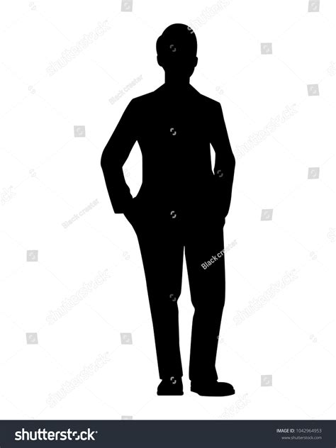 Standing Businessman Silhouette Vector Stock Vector (Royalty Free) 1042964953 | Shutterstock