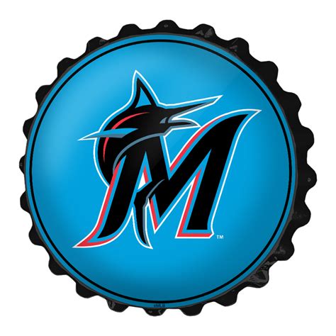 Miami Marlins: Logo - Bottle Cap Wall Sign