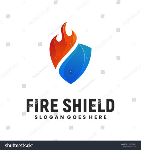 Fire Shield Logo Template Stock Vector (Royalty Free) 1598508007 ...