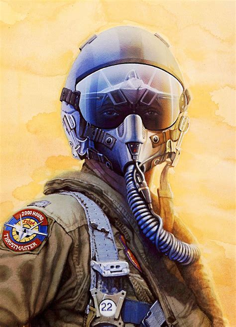 Fighter Pilot Helmet Art