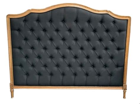 French country headboard King size Black Linen/OAK – Homeabout