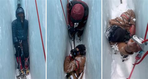 Terrifying Mount Everest rescue after man plunges into 6,000m icy crevasse