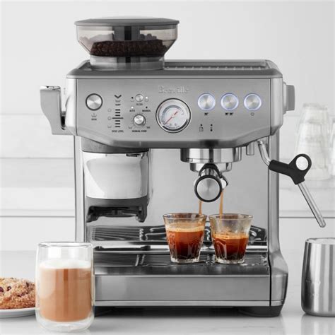 Breville Barista Express Impress Espresso Machine in Brushed Stainless ...