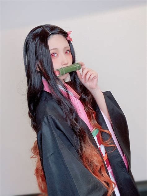 Top Japanese Cosplayer Enako Pieces Together Nezuko from Demon Slayer Costume From Home