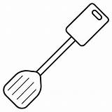 Spatula Outline coloring Book Page Line Art Drawing  Premium AI sketch template
