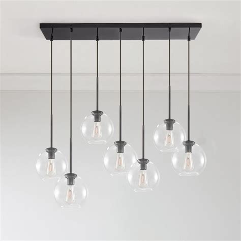 Modern 7-Light Sculptural Glass Globe Chandelier | Chandelierias ...