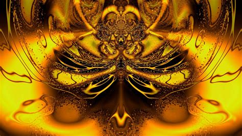 "Golden Mirror" - fractal visuals (HD) - YouTube