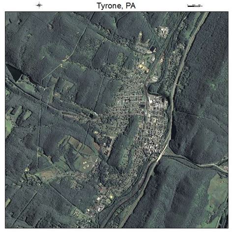 Aerial Photography Map of Tyrone, PA Pennsylvania